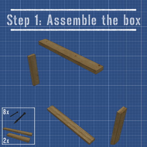 step 1 assemble the box - start with the frame
